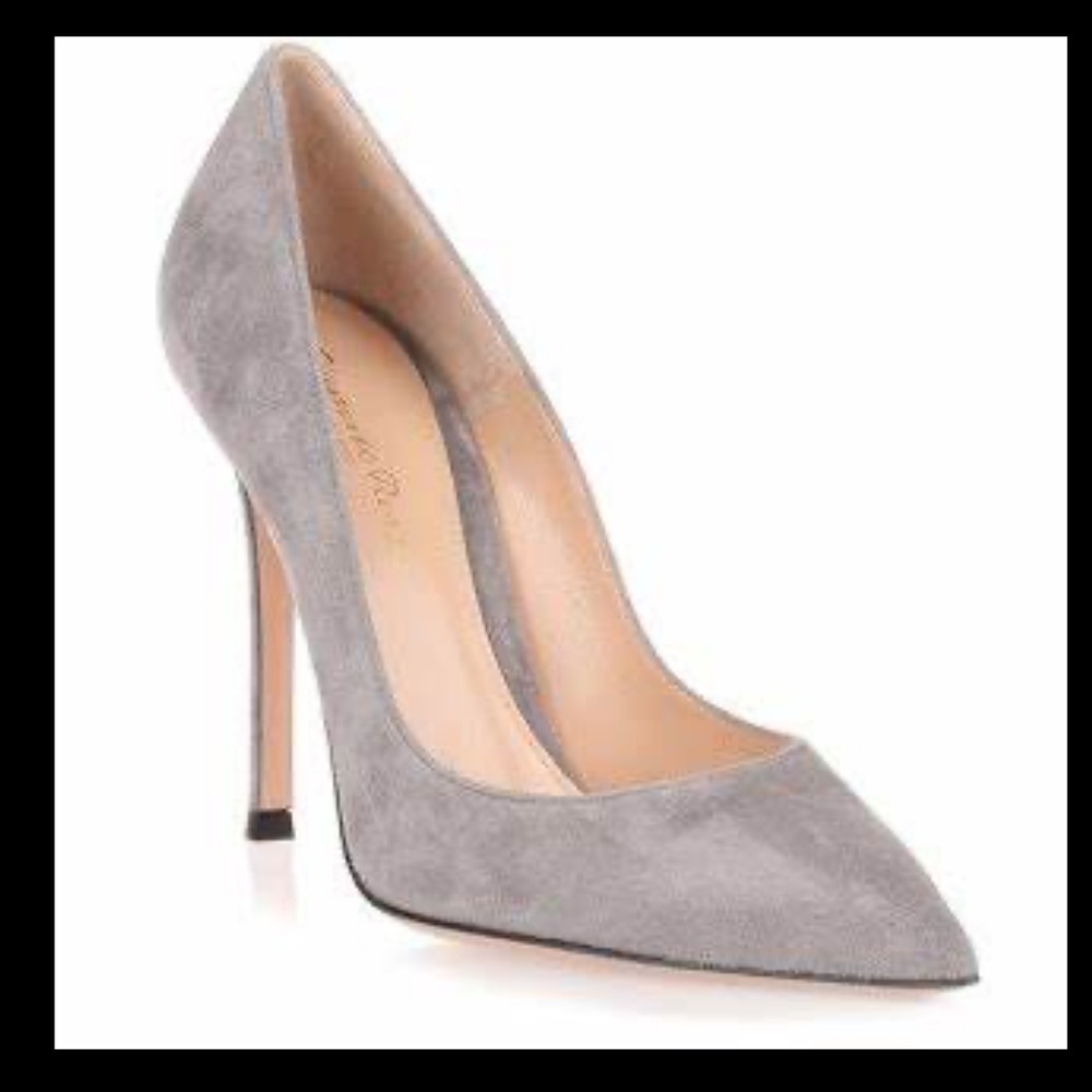 Gianvito Rossi Suede Pump 105 Gray Fumo